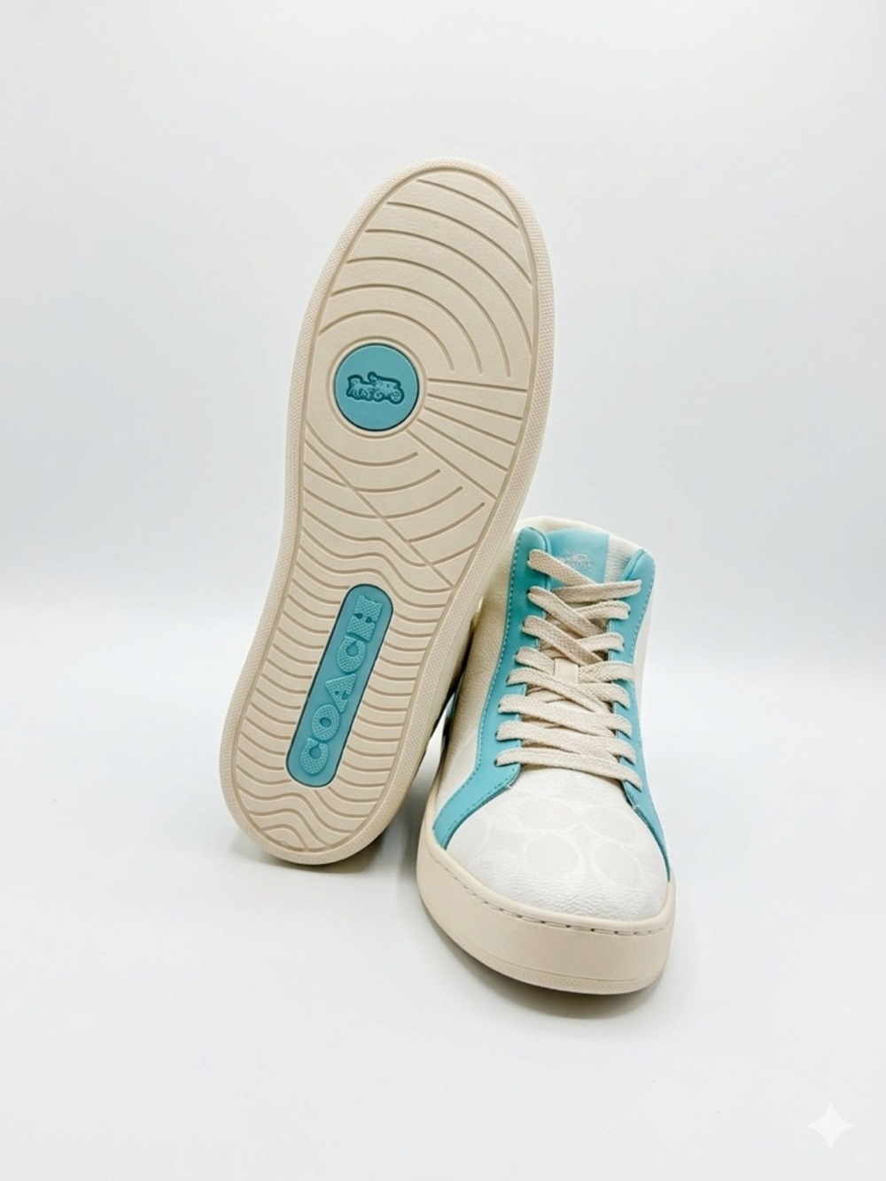 Coach Men's Clip High Top Sneaker in Signature Canvas -Premium Leather & Comfort - Picture 4 of 5